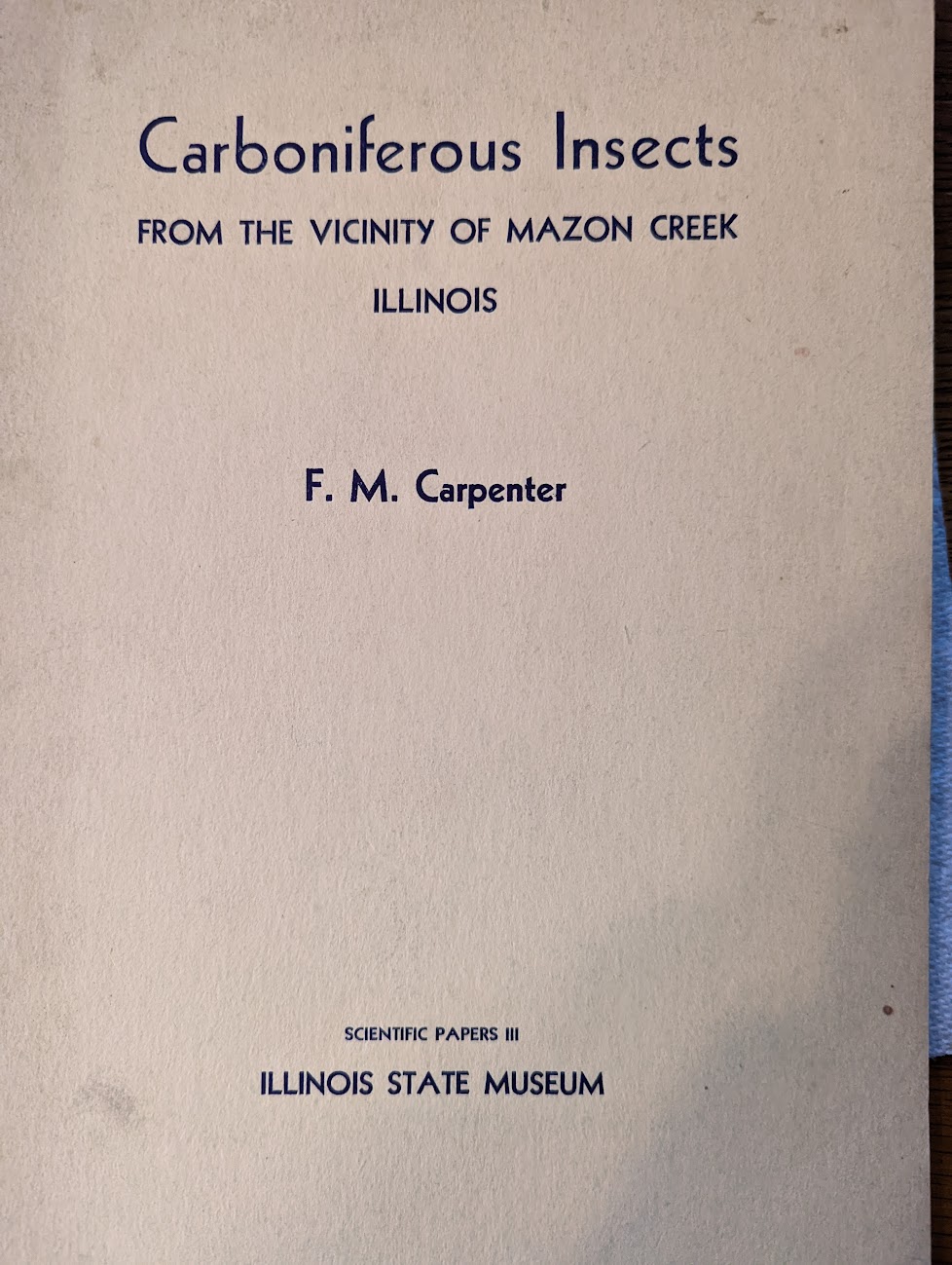Mazon Monday #119: Carboniferous Insects