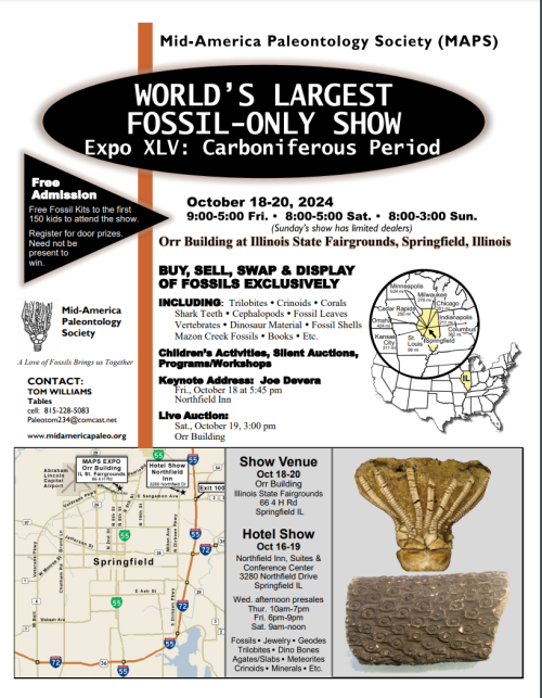 Reminder: MAPS EXPO 2024 – October 18th-20th, 2024 in Springfield, IL