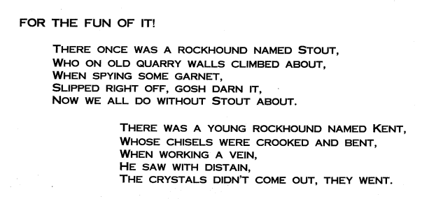 Throwback Thursday #243: Rock Collecting Limericks