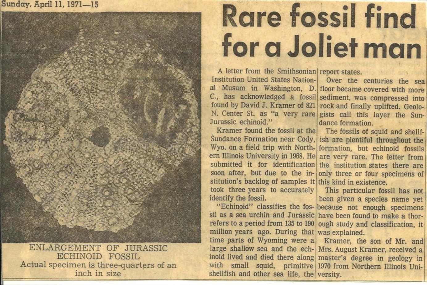 Throwback Thursday #271: Rare fossil find for Joliet man