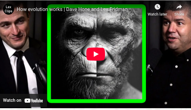 How evolution works | Dave Hone and Lex Fridman | on Youtube