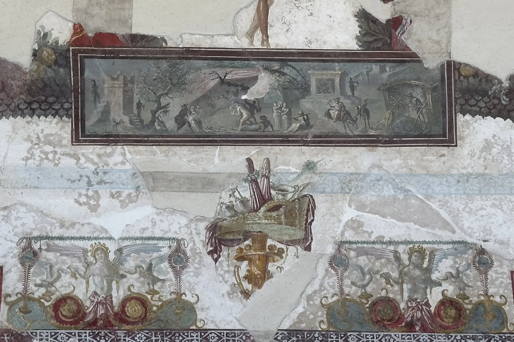 Rare Pompeii Ceiling Is Restored From Fragments, Depicting Scene From Myth